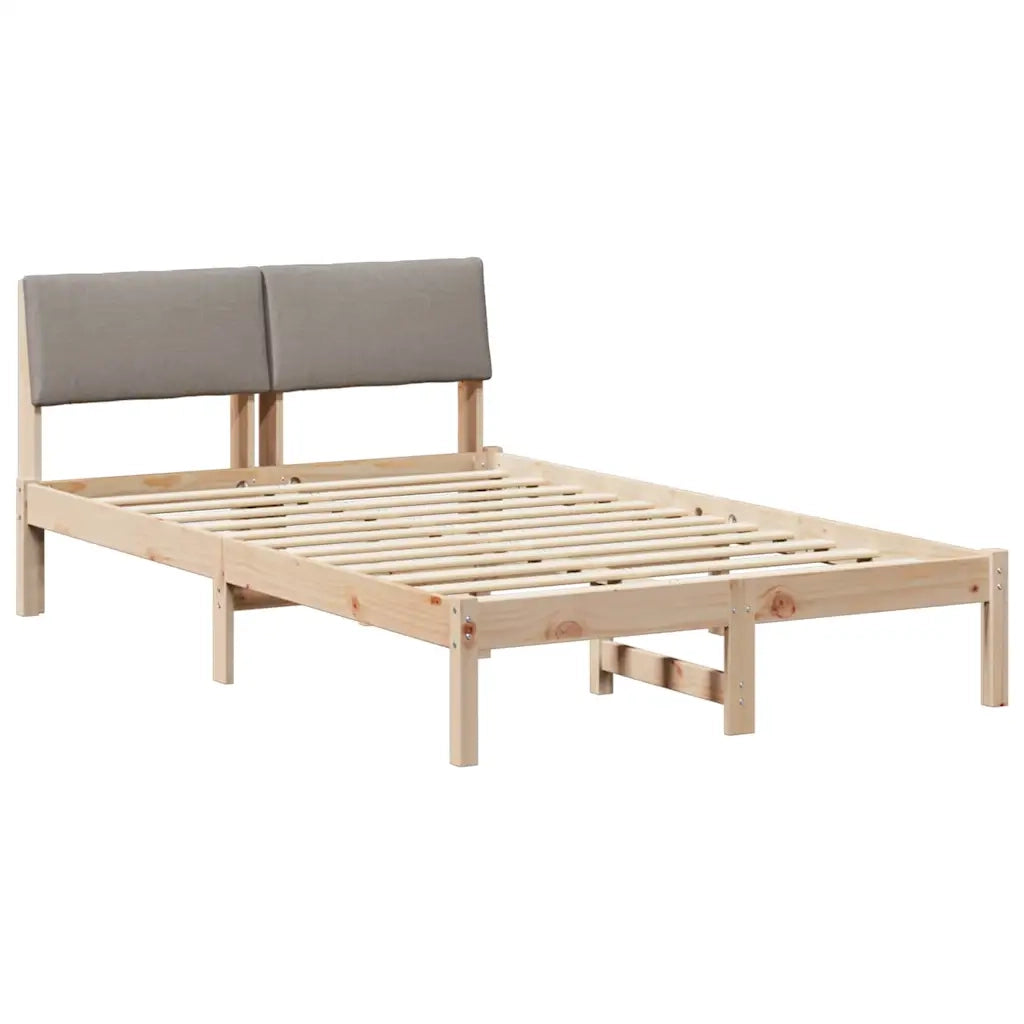Letto matrimoniale | Letto per adulti | Struttura del Letto con testiera Marrone e taupe 120 x 200 cm