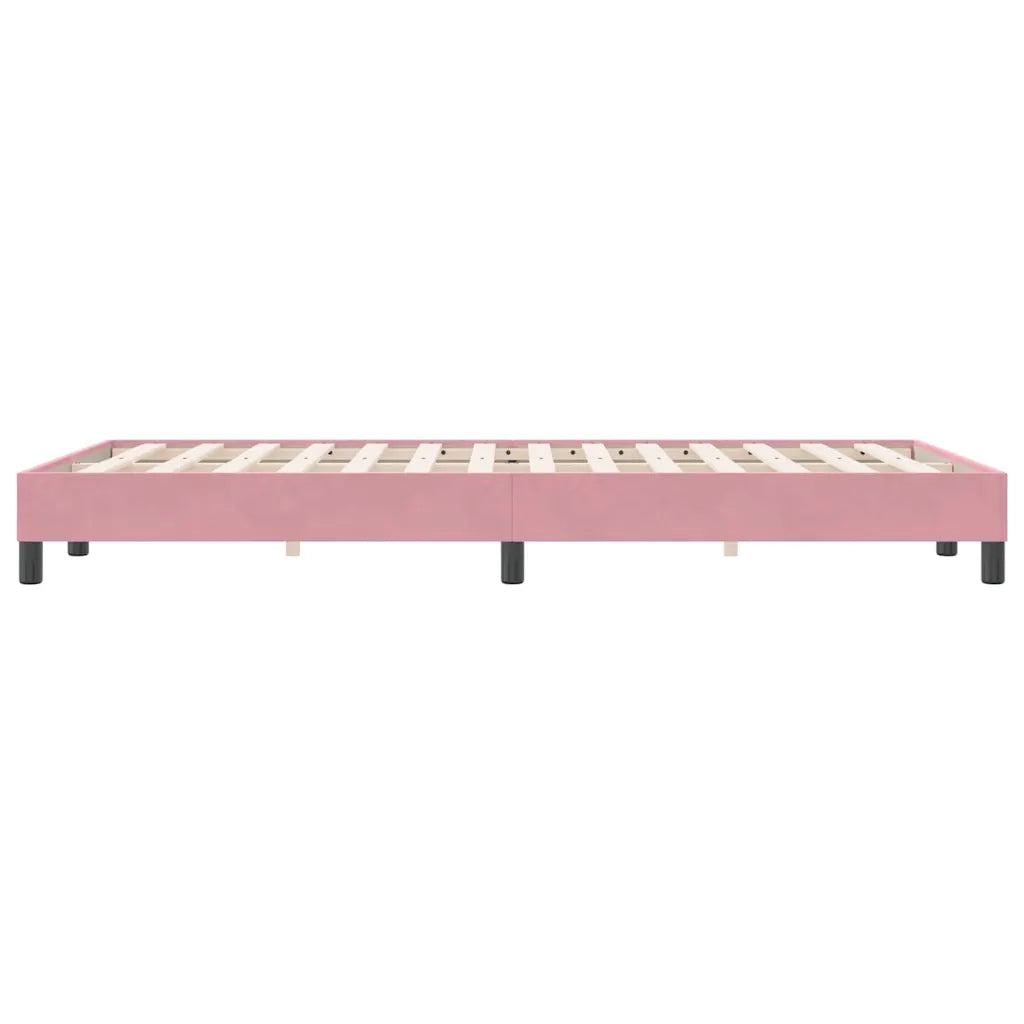 Giroletto senza Materasso-Struttura Letto Rosa 120x220 cm Velluto