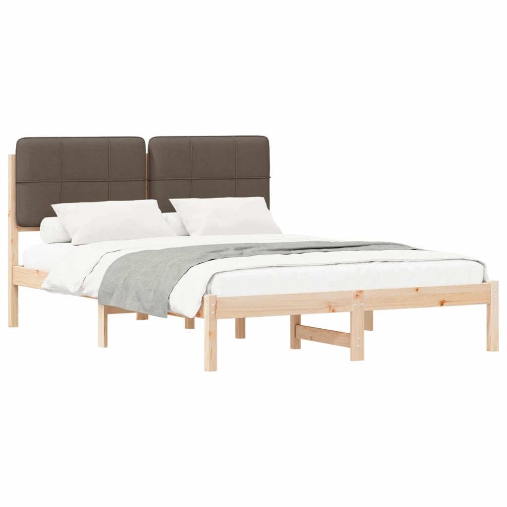 Letto con Testiera Rivestita-Struttura Letto con Testiera Talpa 140 x 200 cm Pino massello 438072