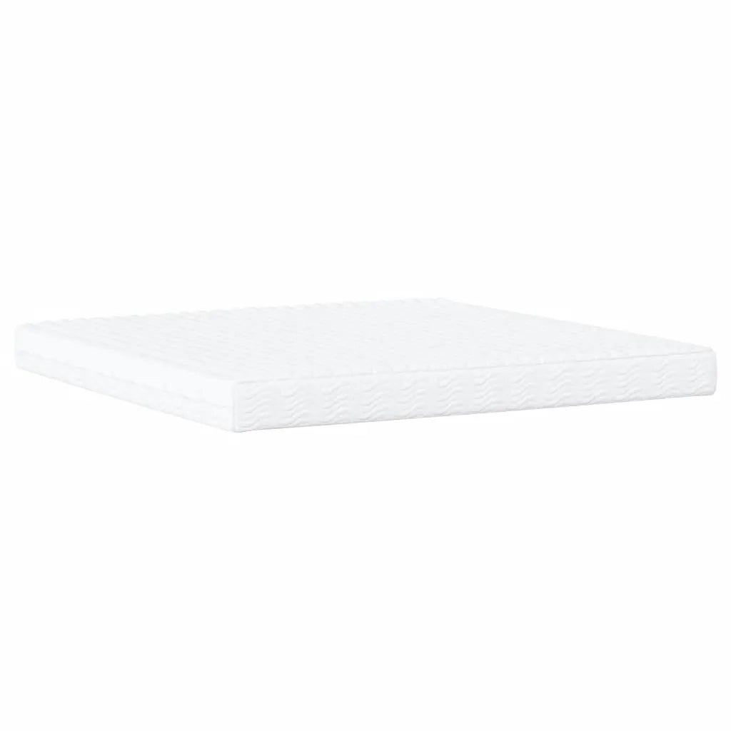 Letto con Materasso Dover Grigio Chiaro 200x200cm Velluto