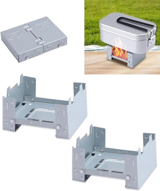 Fornello a carbone portatile pieghevole - 2 mini stufe a carbone per campeggio e picnic