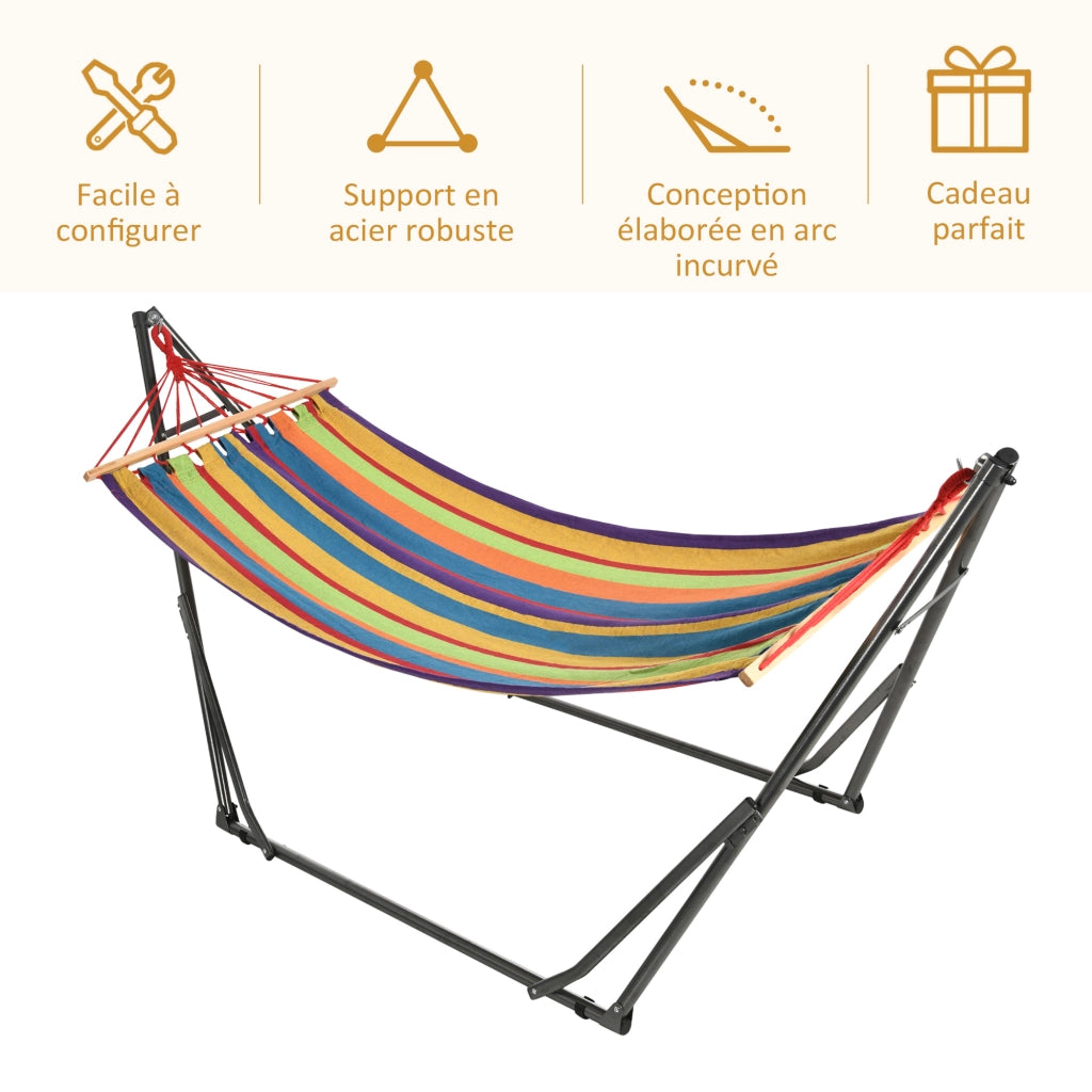 Amaca da giardino pieghevole con supporto in metallo ¨C Xylo ¨C 1 posto, carico max 120 kg