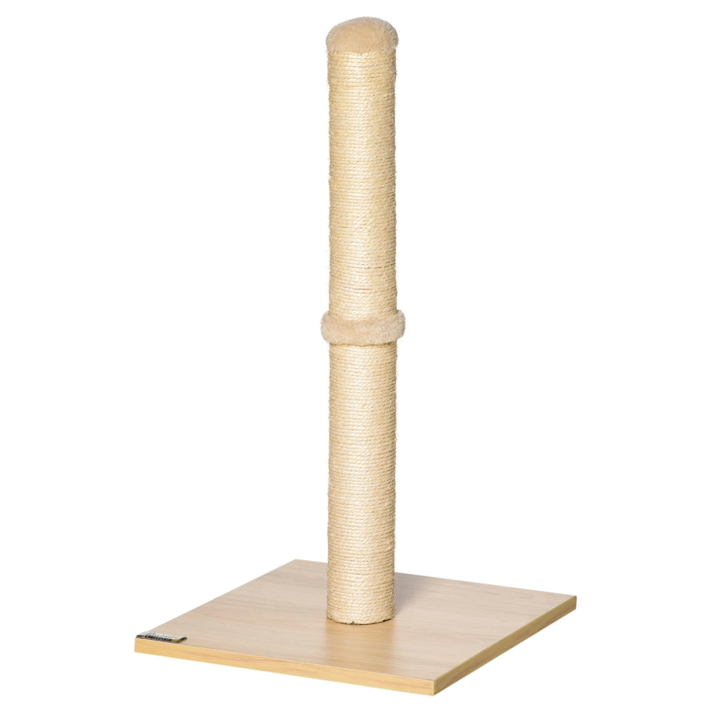 Albero tiragraffi per gatti con sisal ¨C Minimal ¨C Beige e quercia 60 cm
