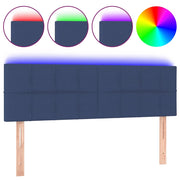 Testiera | Testata a LED Blu 144x5x78/88 cm in Tessuto