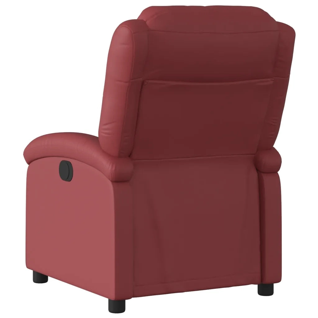 Poltrona Reclinabile Rosso Vino in Similpelle 371779