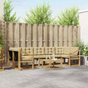 Set di divani da esterno 8 pz Bianco e Beige 3389319