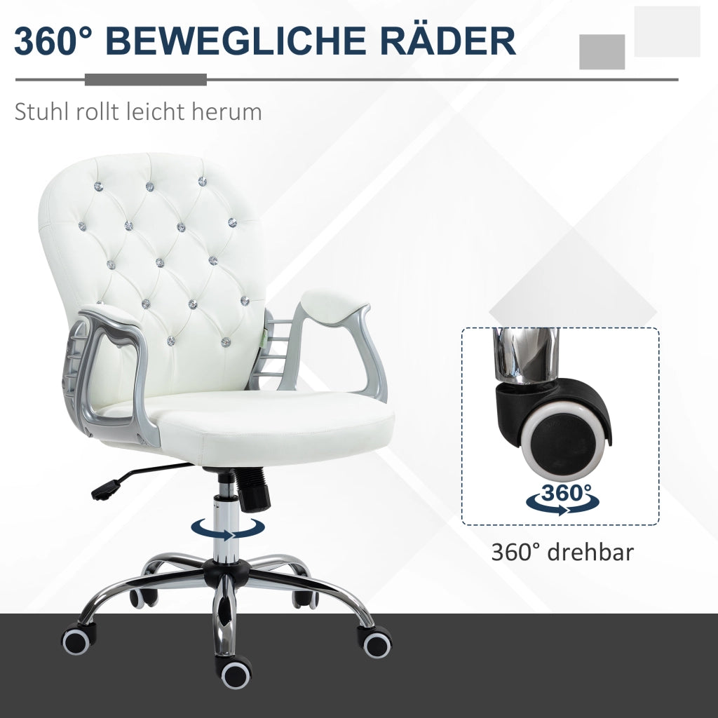 Sedia da ufficio ergonomica ¨C Xylo ¨C schienale imbottito braccioli bianco