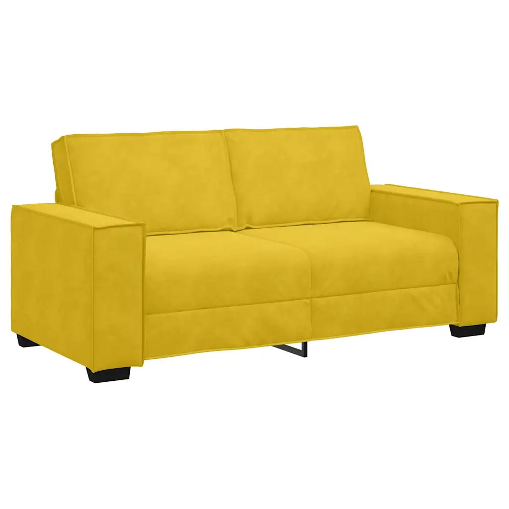 Divano a 2 Posti giallo 180x78x84 cm in Velluto 4105026