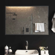 Specchio da bagno LED Trasparente 90 x 60 cm vetro temperato 42045821