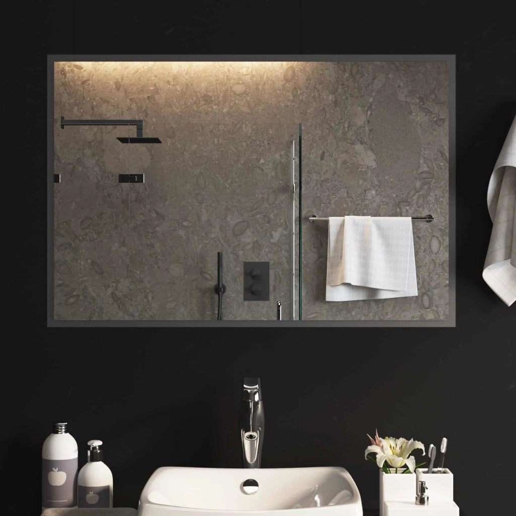 Specchio da bagno LED Trasparente 90 x 60 cm vetro temperato 42045821