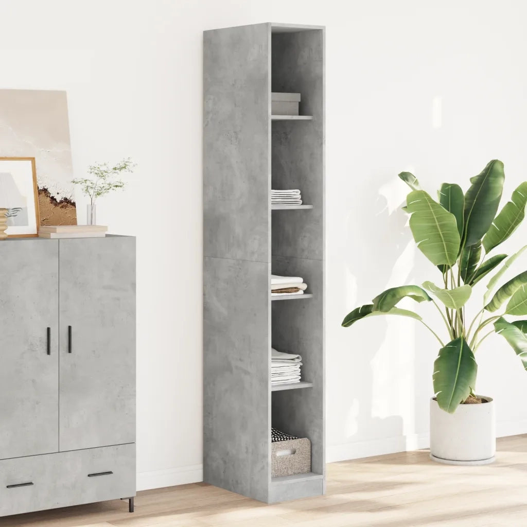 Armadio Grigio Cemento 30x50x200 cm in Legno tecnico CFW4955256