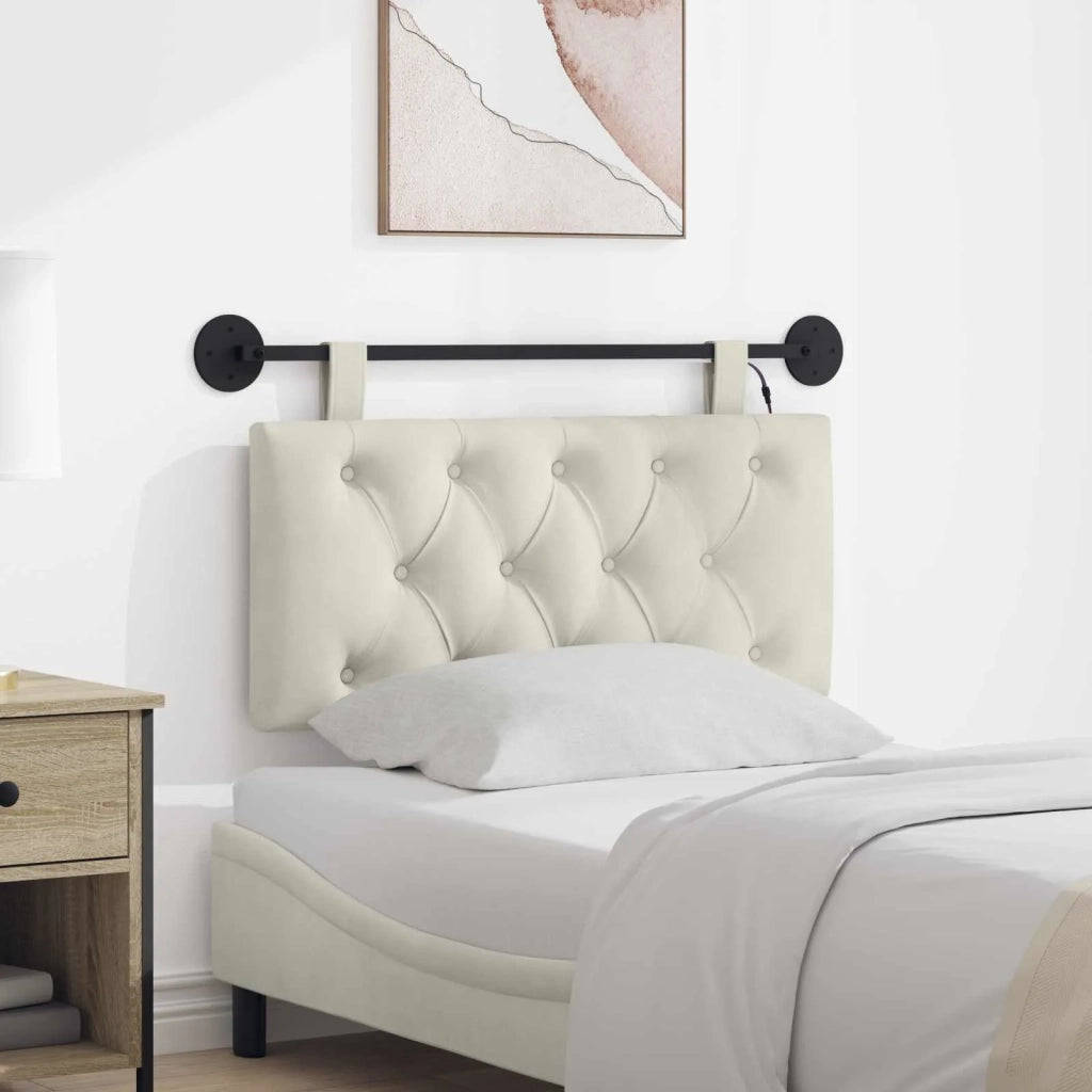 Testiera | Testata sospesa Con luce LED Crema Velluto