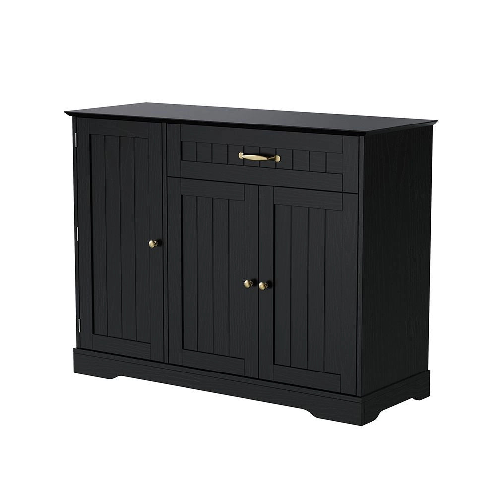 Buffet moderno elegante 3 porte 1 cassetto - Xylo - Nero