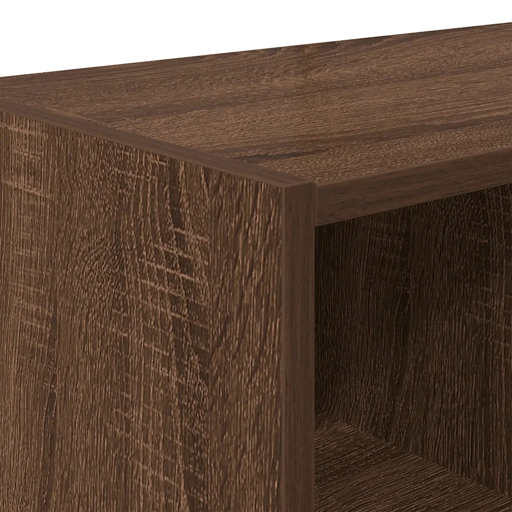 Scarpiere 2 pz Impilabili-Set di 2 Scaffale per scarpe Rovere Marrone 89,5x30x40 cm