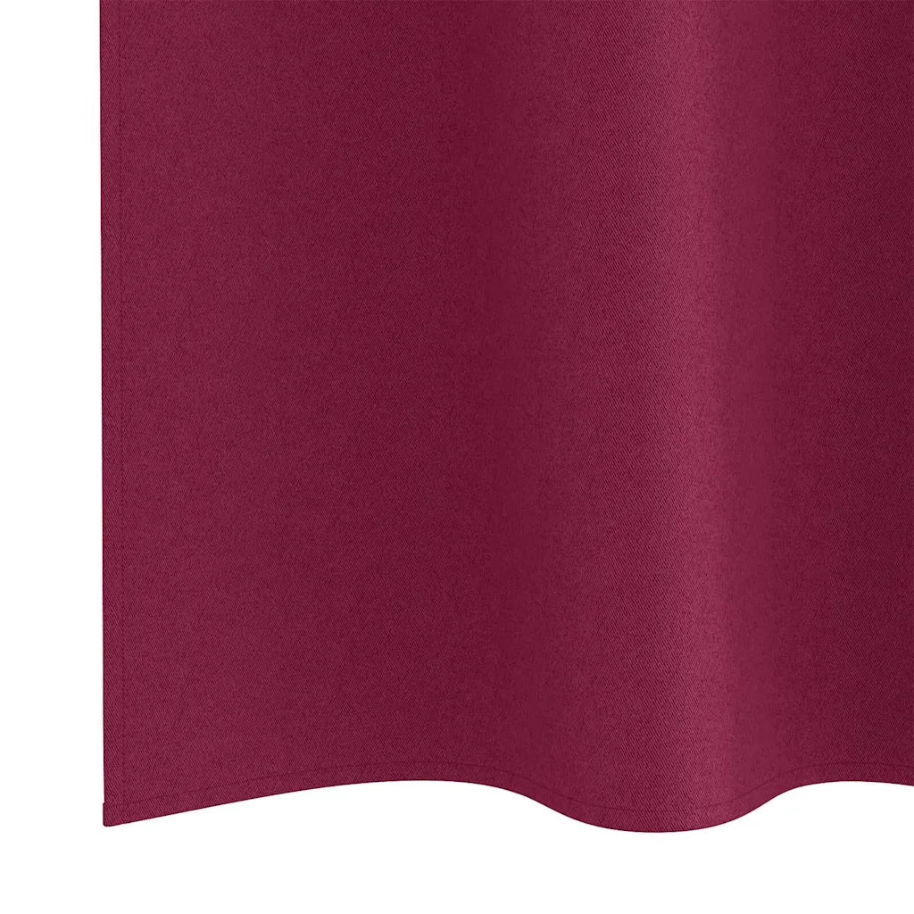 Tende Oscuranti | Tende Blackout con Anelli 2 pz Rosso Vino 245 x 140 cm