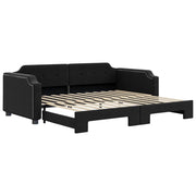 Divano letto | Sof¨¤ letto | Letto singolo Estraibile Nero 80x200 Tessuto