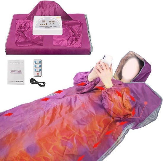 Sauna a Infrarossi Portatile - Tenda Sauna per Casa, 180 x 80 cm, Luce Rossa, Efficace in Energie, Circolazione di Calore 360°