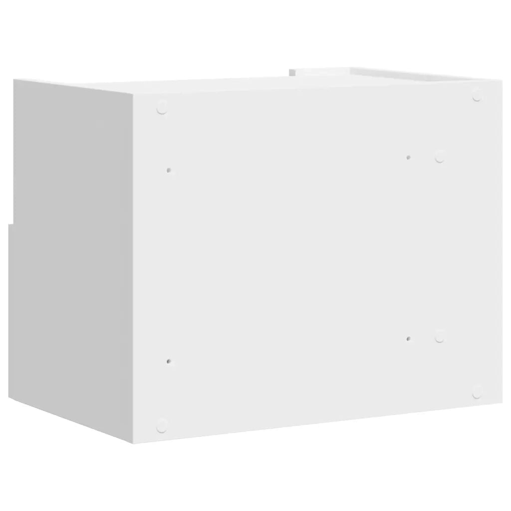 Set di 2 Comodini | Armadio da Notte | Mobiletto da notte a Muro Bianchi 45x30x35 cm