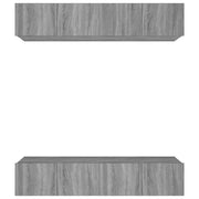 Mobile TV multimediale scaffale TV credenza mobile TV sala da pranzo soggiorno camera da letto 4 pezzi Sonoma 80 x 30 x 30 cm legno ingegnerizzato grigio 02_0028768