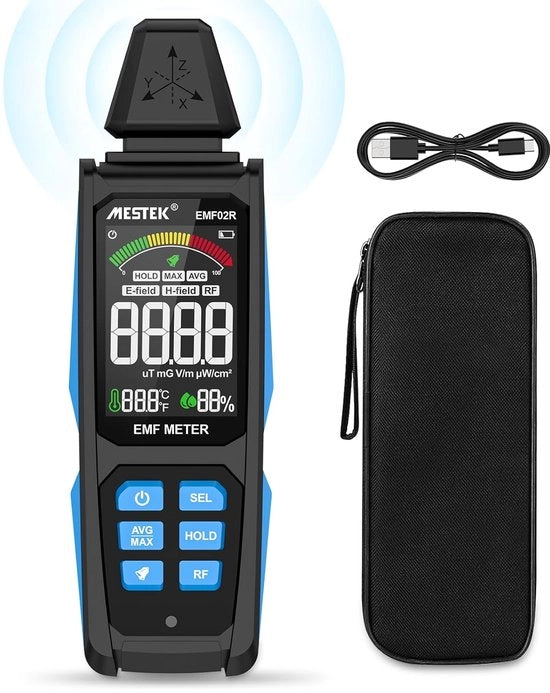 Misuratore EMF 3-in-1: rilevatore di radiazioni elettromagnetiche per uso domestico e esterno