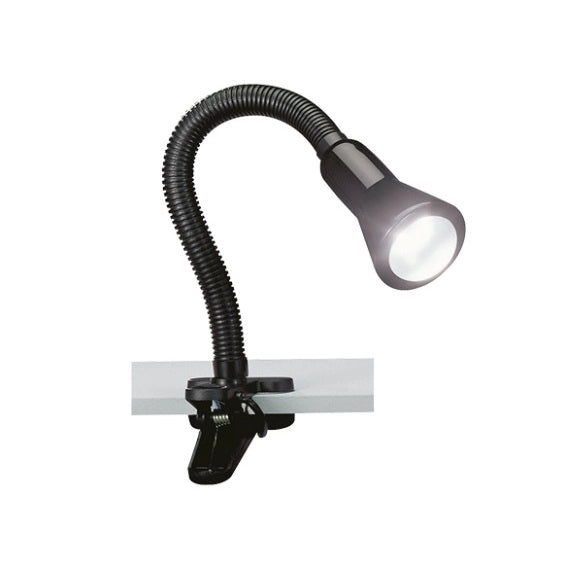 LAMPADA DA TAVOLO FLEXO H.47CM NERA A MORSETTO