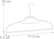 Set di 30 grucce in velluto di metallo bianco 13_0000752