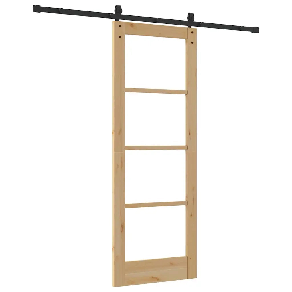 Porta scorrevole ORKDAL Naturale e Nero 73,5 x 198,5 cm 3331847