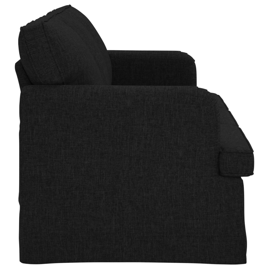Divano Nero 201 x 80 x 85 cm Tessuto 42024499