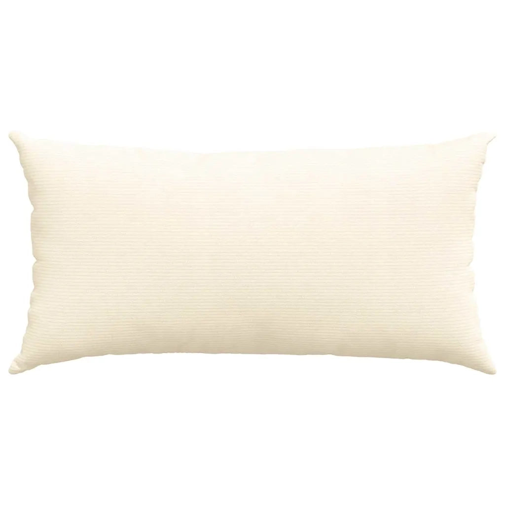 Cuscini da Divano 2 pz-Set di 2 Cuscini per Sofa Crema 80 x 40 cm Tessuto in Cords 783836