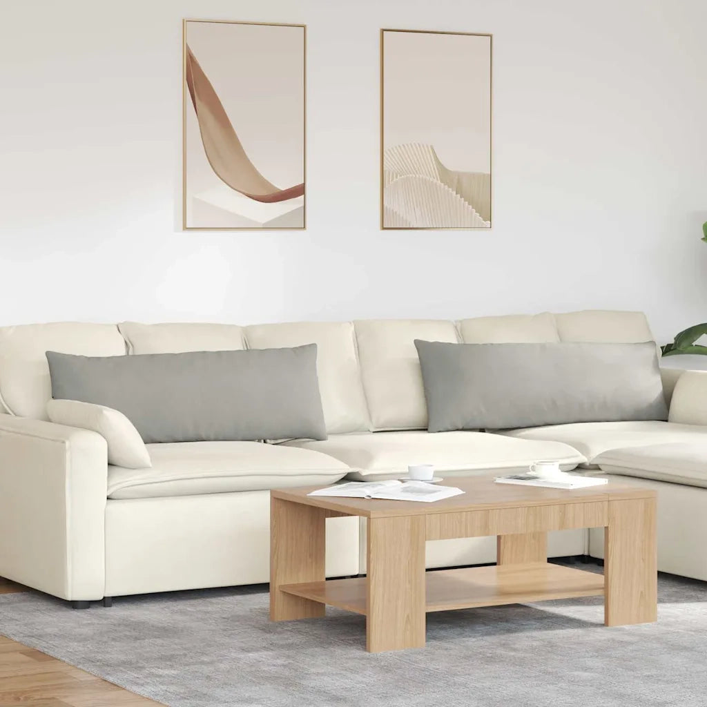 Cuscini da Divano 2 pz | Cuscini per sedie Grigio chiaro 120 x 40 cm Tessuto