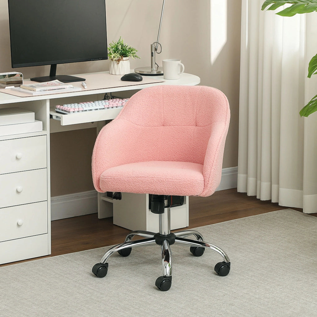 Poltrona da ufficio ergonomica regolabile ¨C zephmum ¨C imbottita rosa