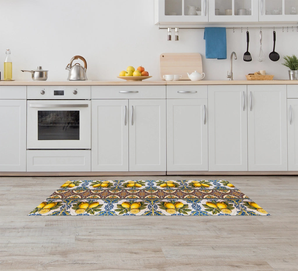 Tappeto Cucina Antiscivolo Made in Italy Passatoia Antimacchia Multiuso Corridoio Soggiorno Lavabile in Lavatrice - 50x100 - 164Lemonade