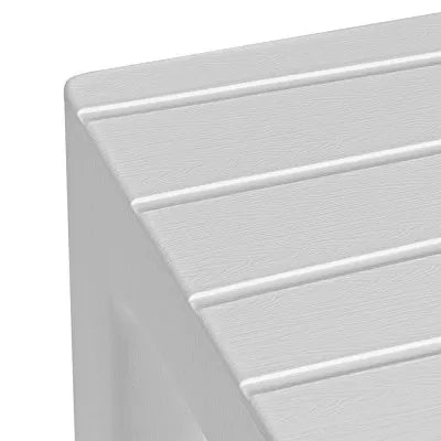 Lello lo sgabello multiuso ad alta resistenza bianco effetto legno