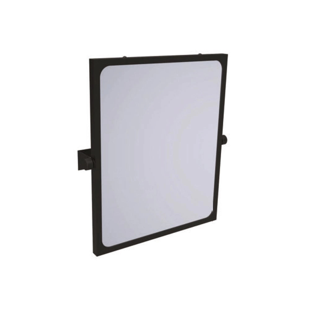 Specchio reclinabile serie leonardo 46x56 cm nero opaco