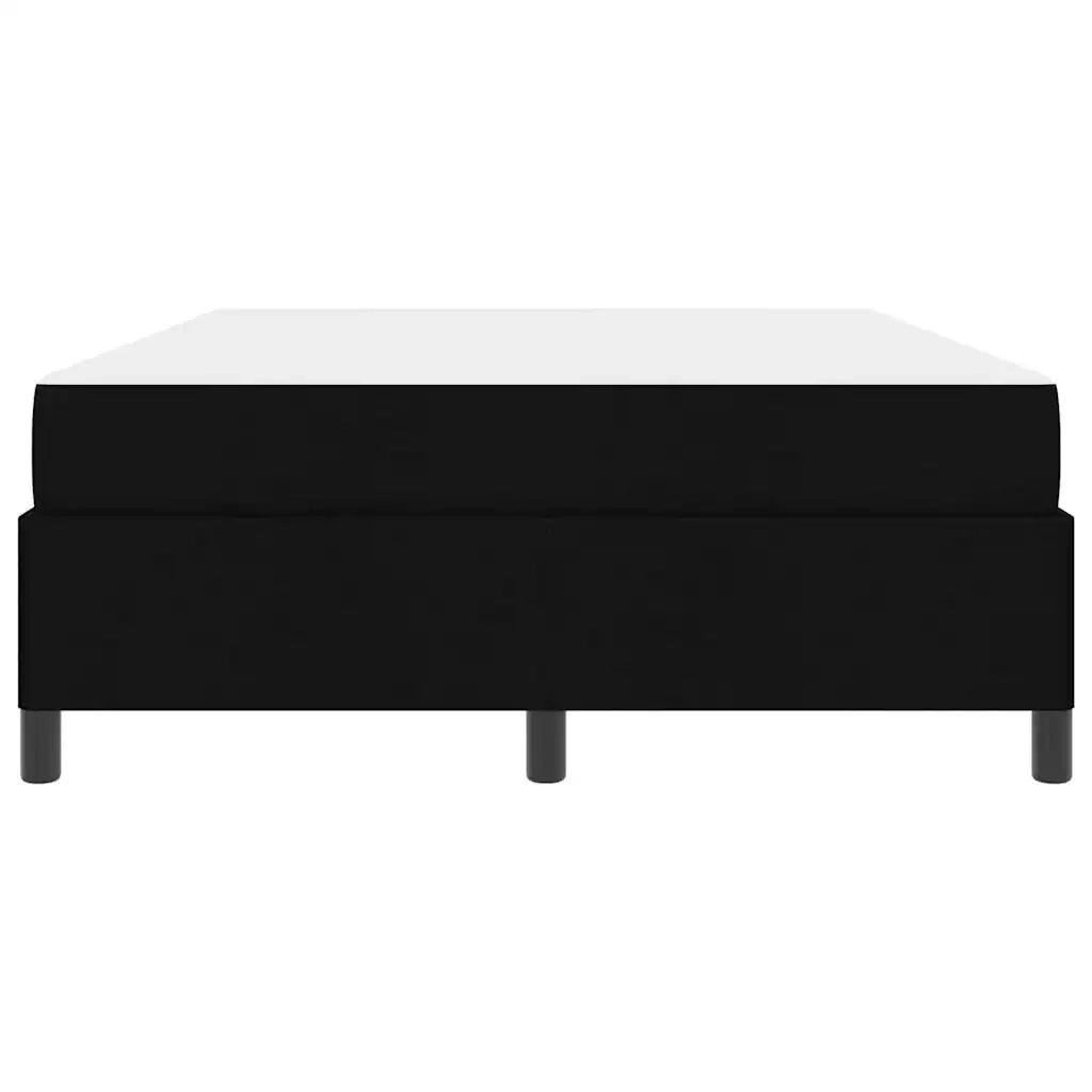 Letto a molle con materasso Nero 140 x 190 cm Tessuto
