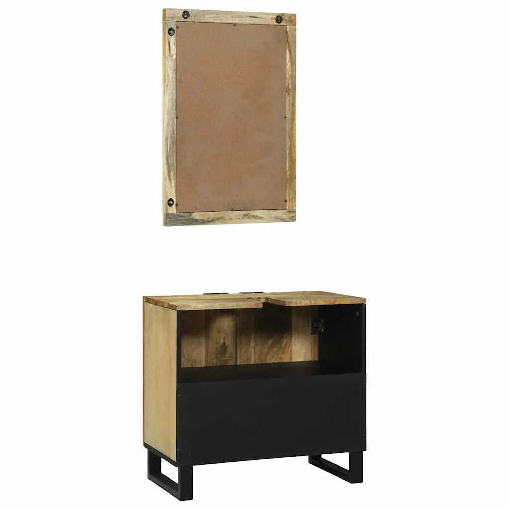 Set di mobili per il bagno 2 pcs Marrone Legno multistrato 3310042