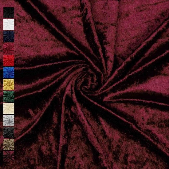 Panne fluweel stoffa 2m x 145cm per pezzo, non venduto a metro, stoffa liscia e stretch per tende, costumi teatrali, abiti, tovaglie da tavola e decorazioni (031 Bordeaux)