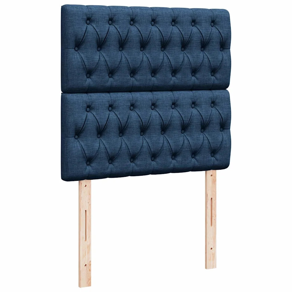 Pouf Letto con Materasso Blu 100x200 cm in Tessuto 3313222