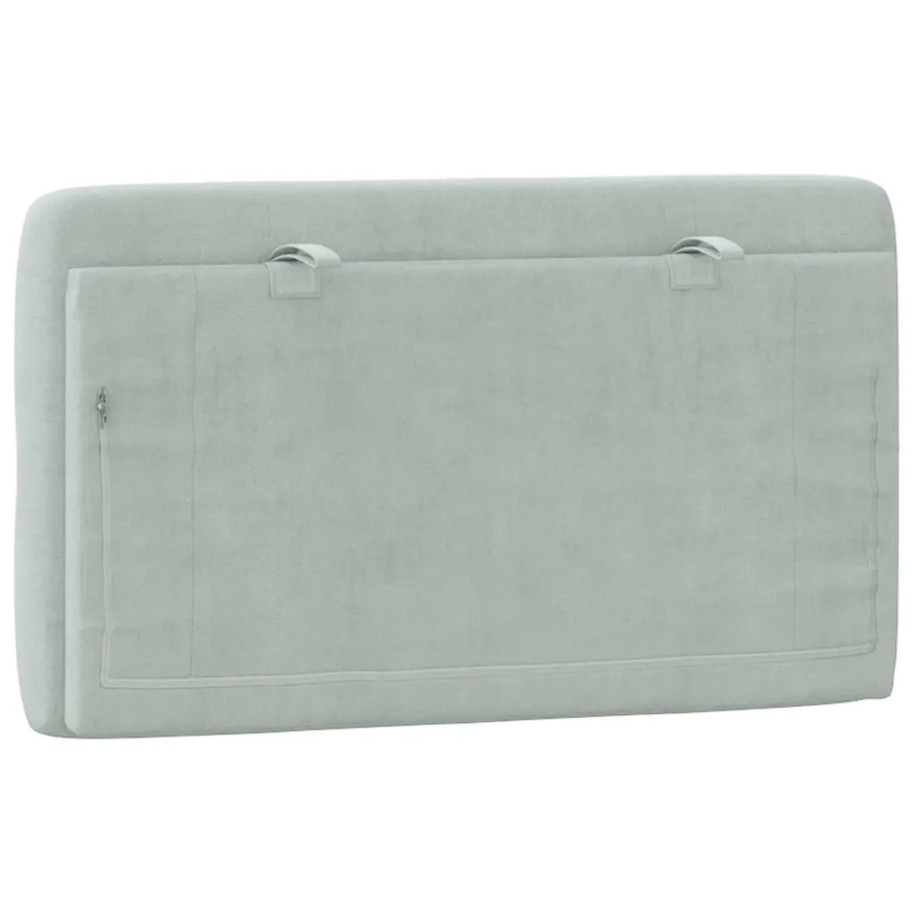Cuscino Testiera Grigio Chiaro 90 cm in Velluto 374708