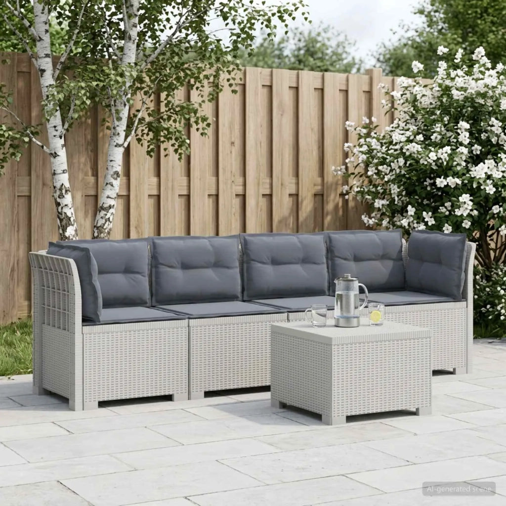 Divano da Giardino a 4 Posti con Cuscini in Stile Rattan PP 3443881