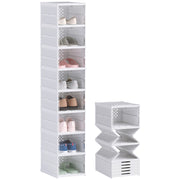 Scarpiera con 8 Contenitori Pieghevoli ¨C Minimal ¨C Bianco