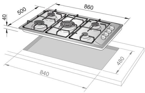 De'Longhi BL59DD Piano cottura a Gas 90 cm 5 Fuochi Da Incasso 1 Bruciatore Ultrarapido Doppia Corona colore Bianco