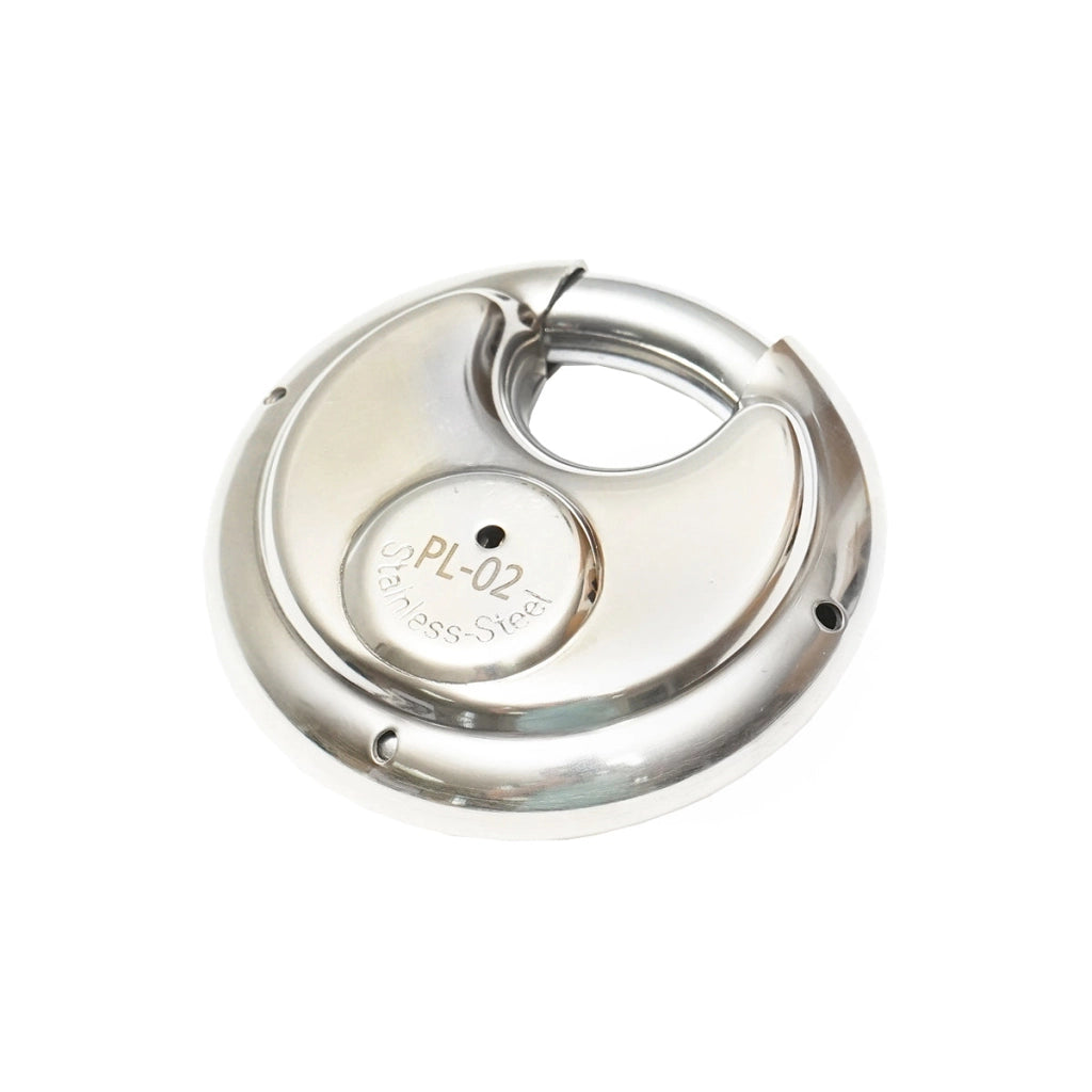 Lucchetto a disco in acciaio inox con 2 chiavi