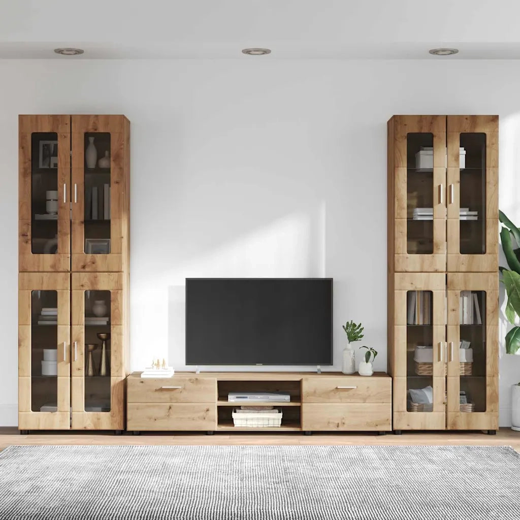 Set mobile TV FLORIN Rovere artigianale Legno multistrato