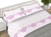 Completo Lenzuola Matrimoniale 100% Cotone Made Italy Disegno Classic CN - Matrimoniale - Rosa