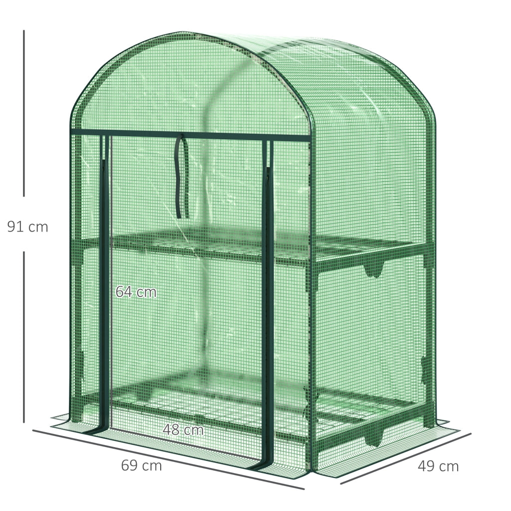 Serra da Giardino con Ripiani ¨C Minimal ¨C Verde, Metallo, 69x49x92cm