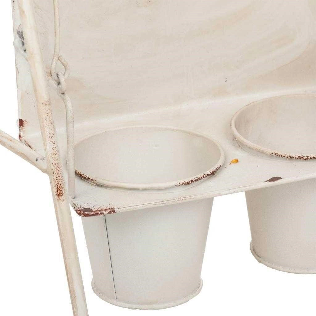 Sgabello portafiori in metallo 31x21x38h