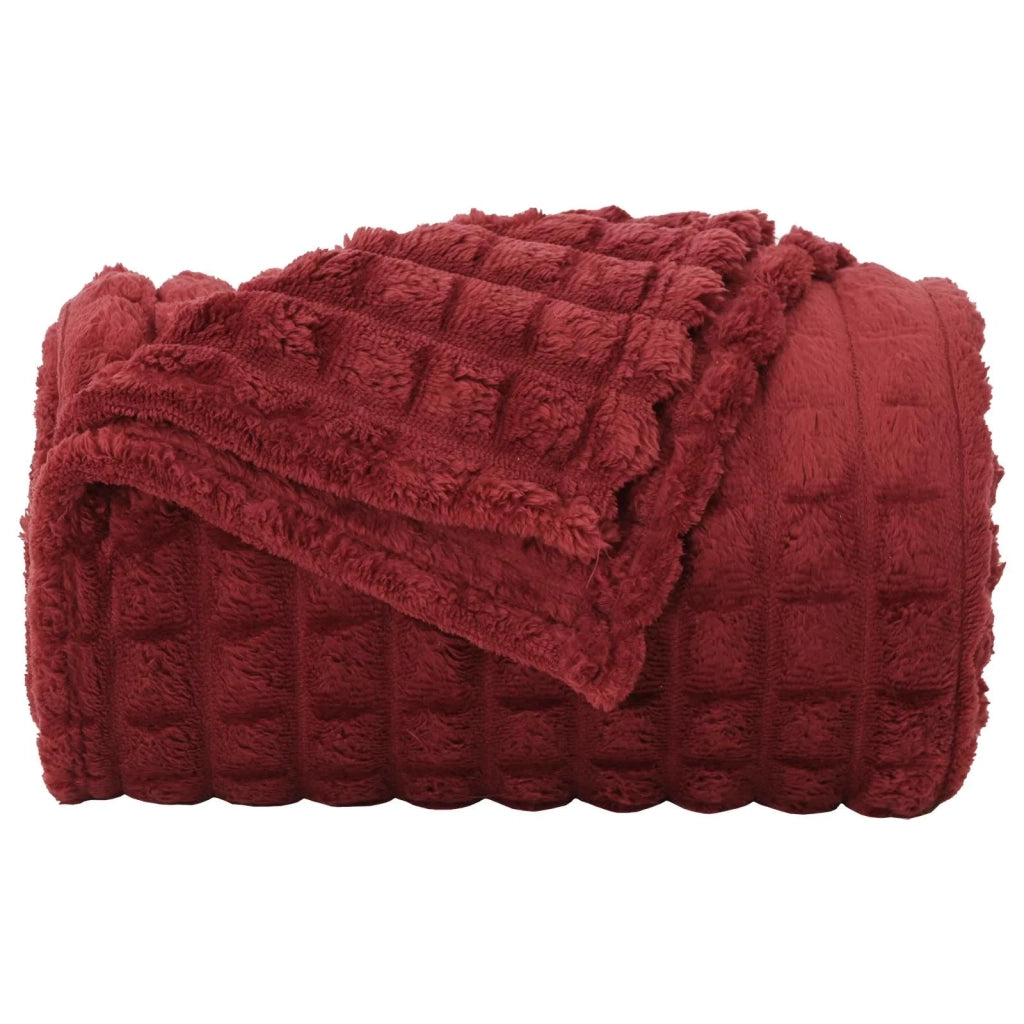 Coperta Rosso Bordeaux 150 x 130 cm Panno