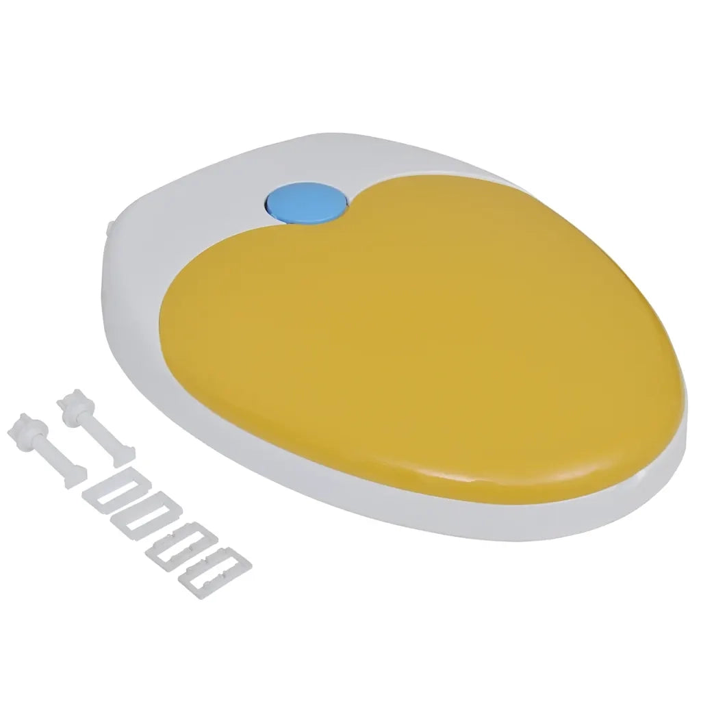 Copriwater Ammortizzato Bianco e Giallo per Adulti/Bambini cod mxl 48436