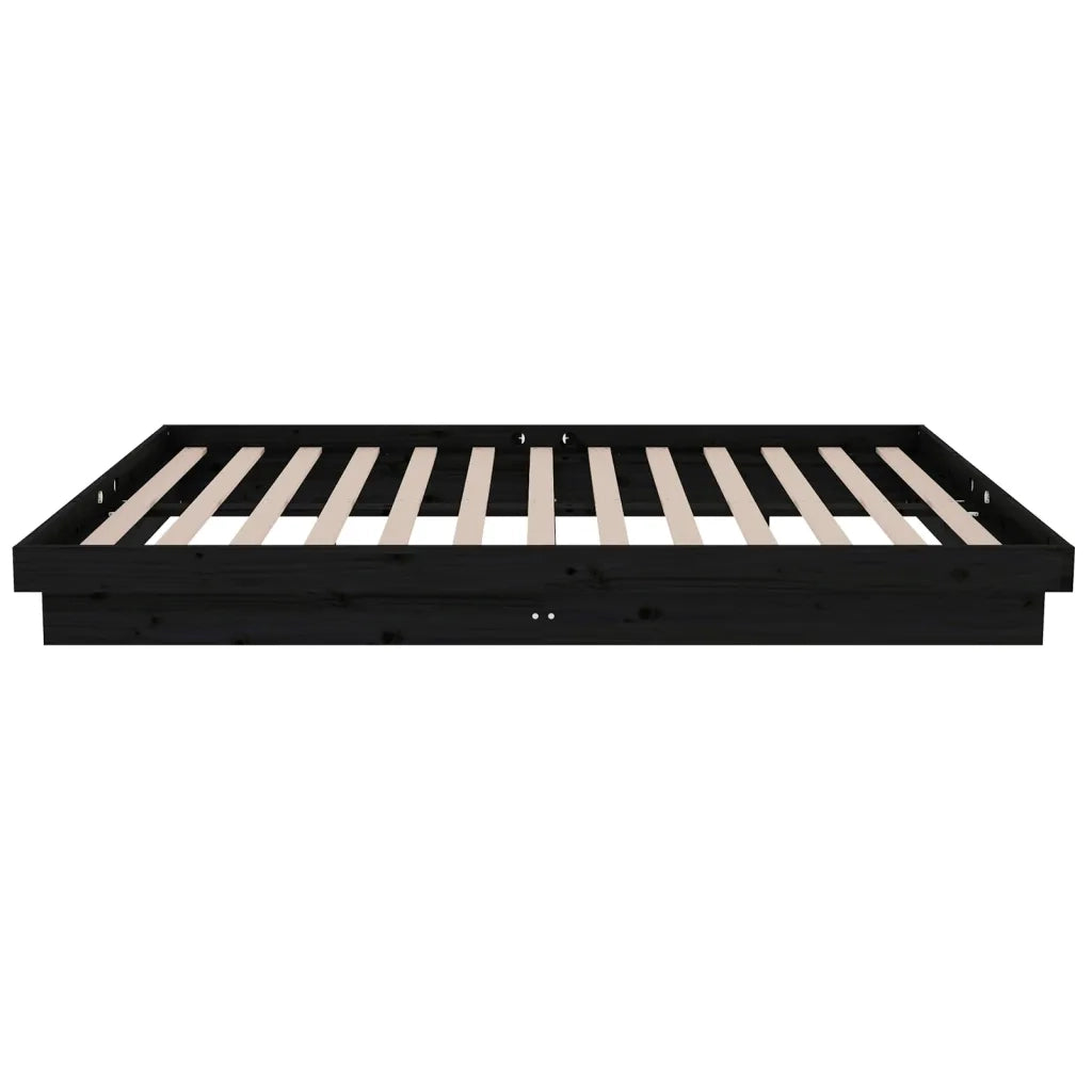 Giroletto Nero in Legno Massello 120x200 cm 819906